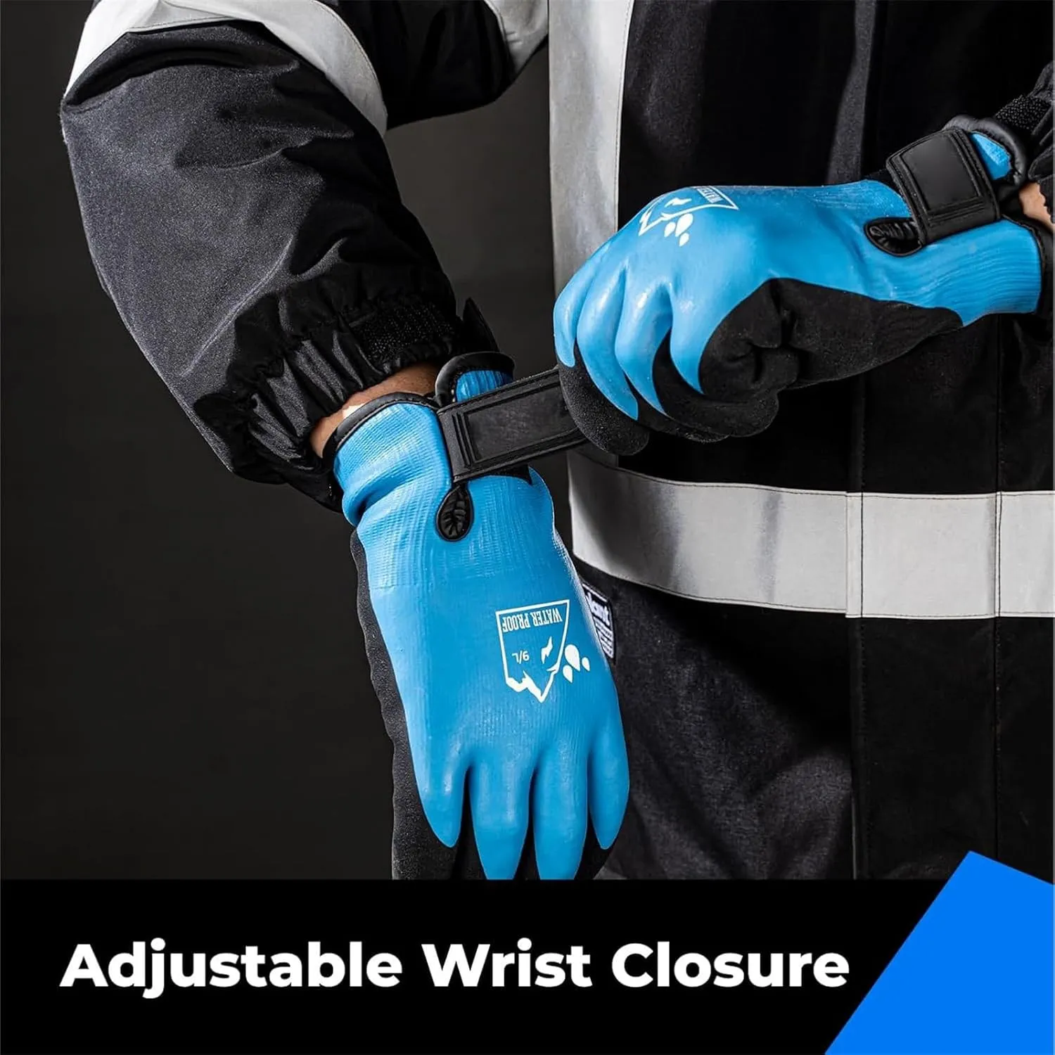 100% Waterproof Work Gloves for Cold Weather, Touch Screen Thermal Insulated Freezer Glove for Men Women, Warm Ski Snowboard Winter Gloves with Grip for Construction Worker Shoveling Snow
