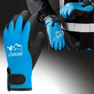 100% Waterproof Work Gloves for Cold Weather, Touch Screen Thermal Insulated Freezer Glove for Men Women, Warm Ski Snowboard Winter Gloves with Grip for Construction Worker Shoveling Snow
