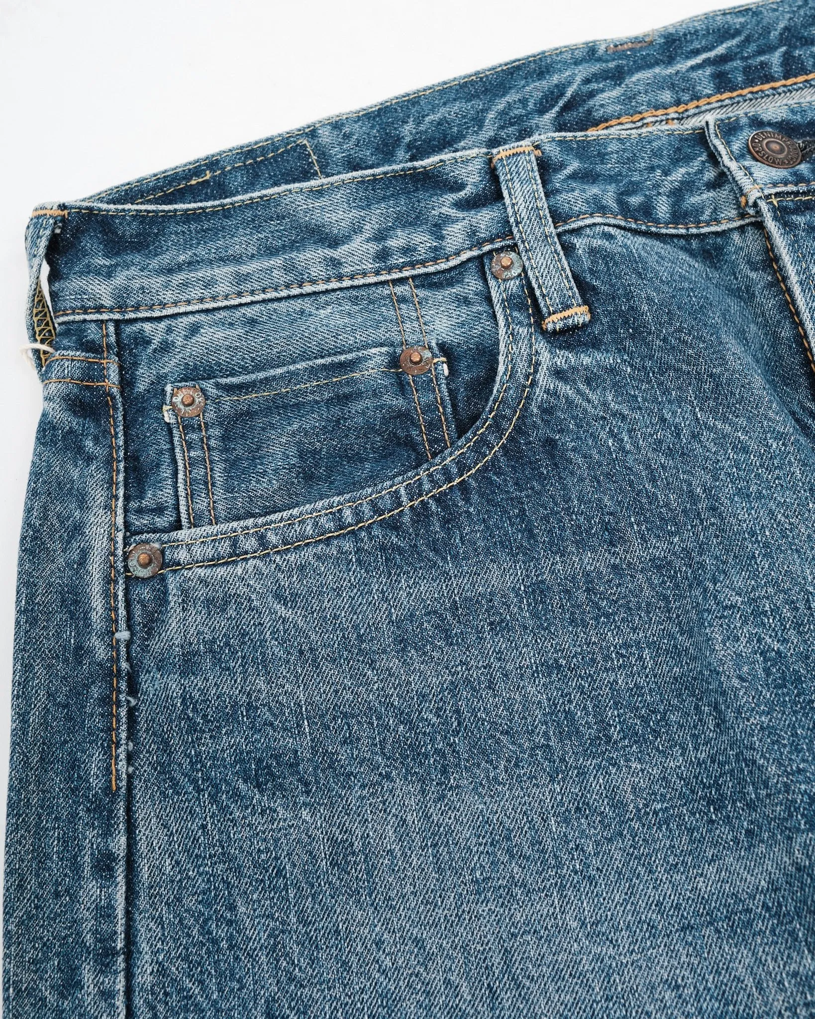 107 Ivy Fit Selvedge Denim Jeans 2 Year Wash