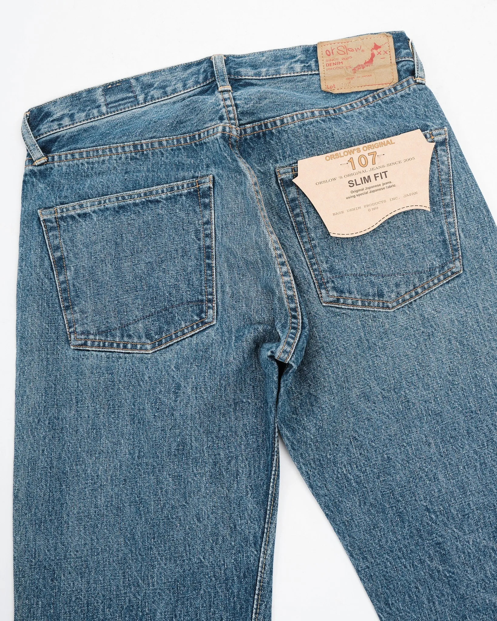 107 Ivy Fit Selvedge Denim Jeans 2 Year Wash