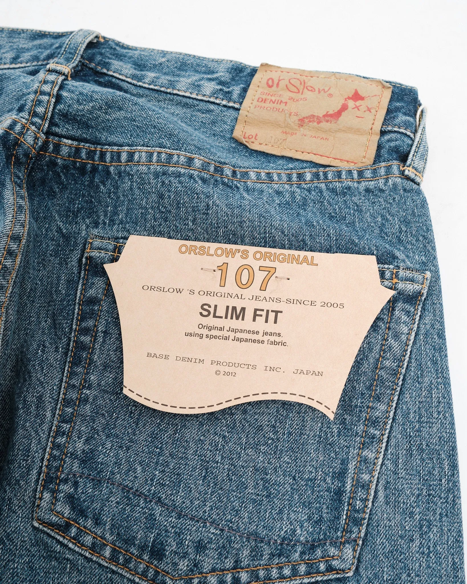 107 Ivy Fit Selvedge Denim Jeans 2 Year Wash
