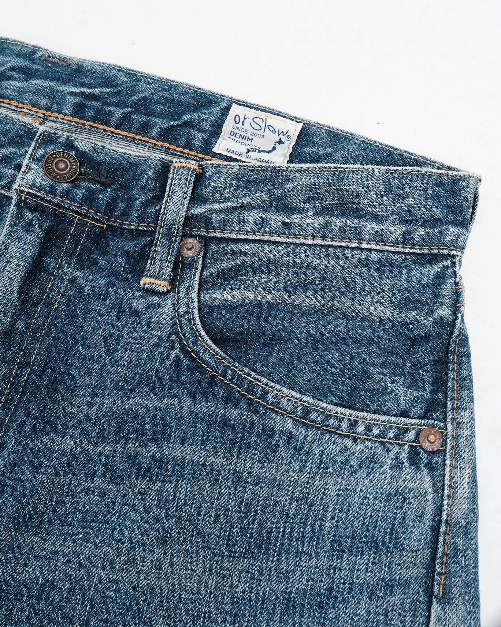 107 Ivy Fit Selvedge Denim Jeans 2 Year Wash