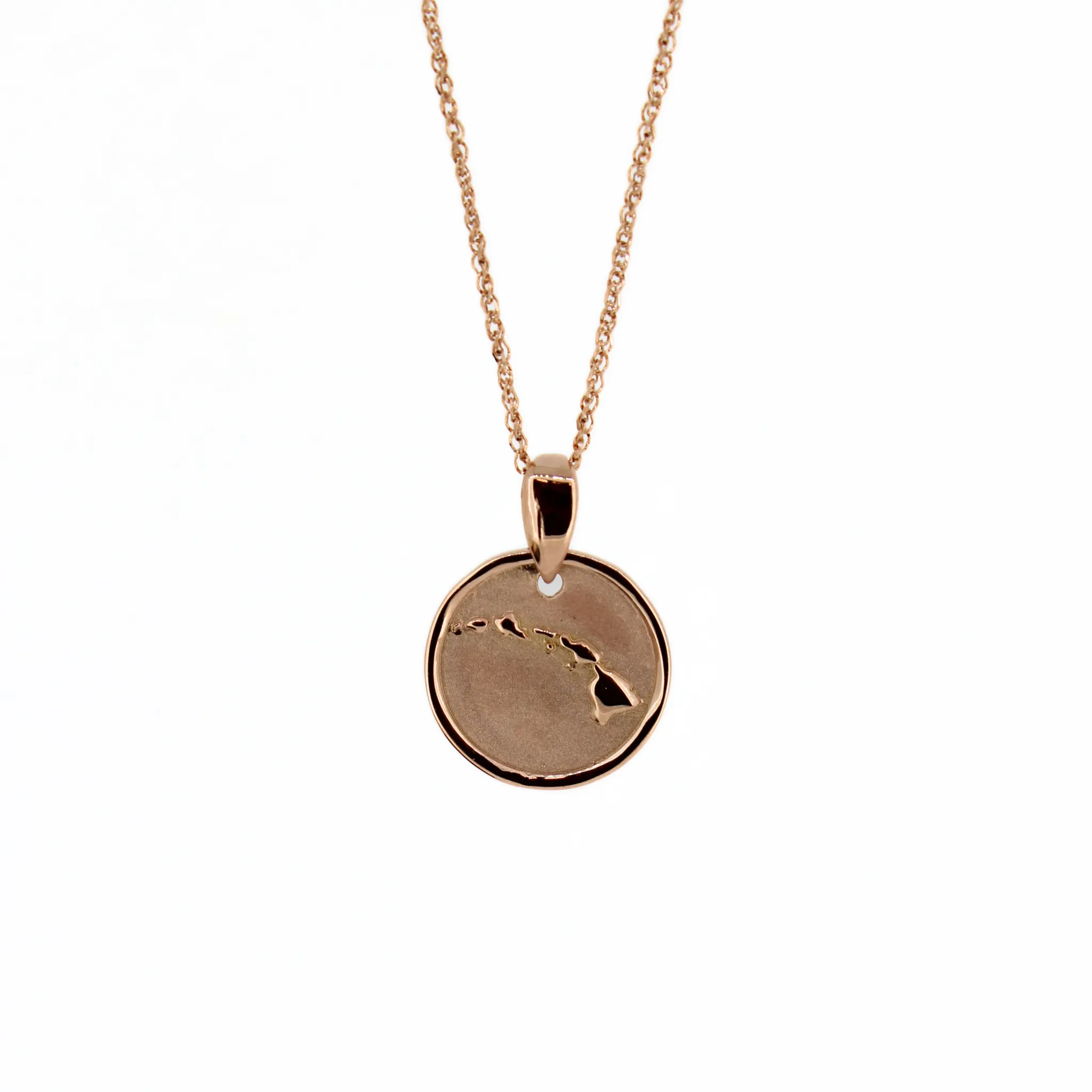 14k Rose Gold Hawaiian Island Coin Pendant
