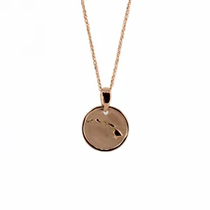 14k Rose Gold Hawaiian Island Coin Pendant