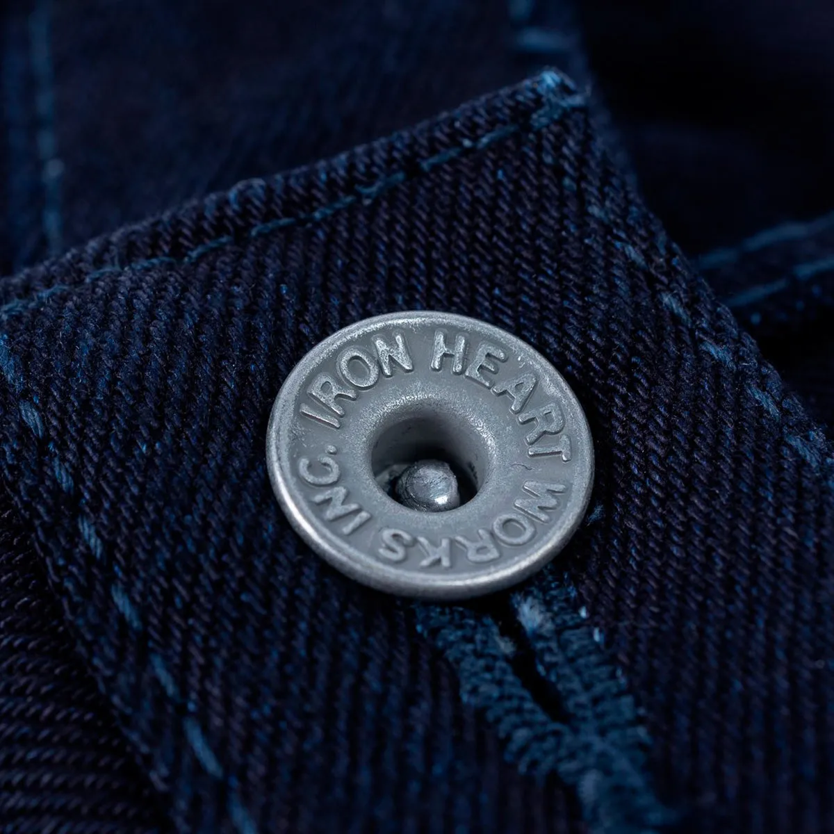 14oz Selvedge Denim Slim Straight Cut Jeans - Indigo/Indigo
