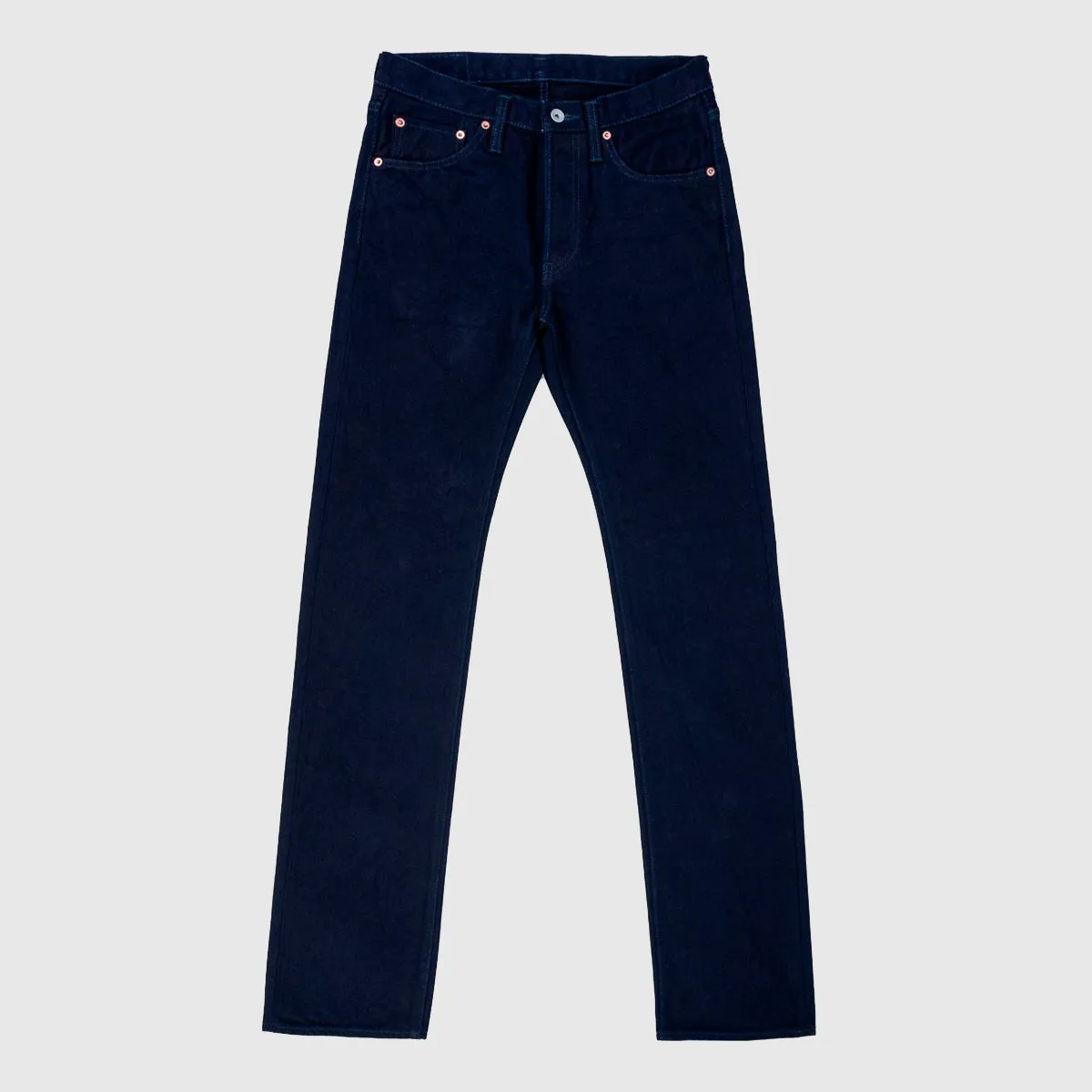 14oz Selvedge Denim Slim Straight Cut Jeans - Indigo/Indigo