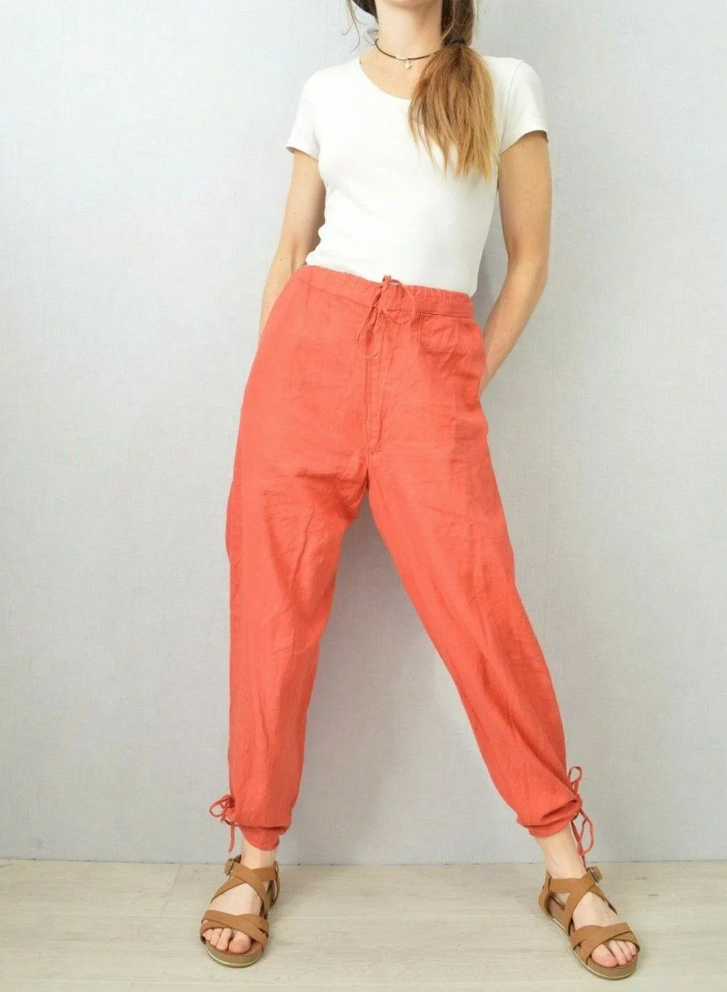 1940s Cotton Harem Pants Linen