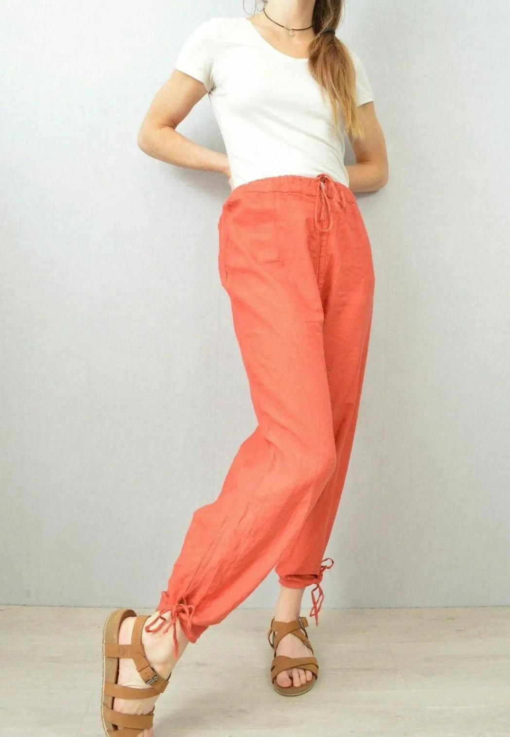 1940s Cotton Harem Pants Linen