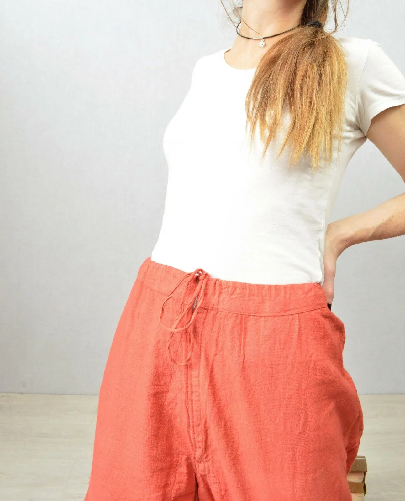 1940s Cotton Harem Pants Linen