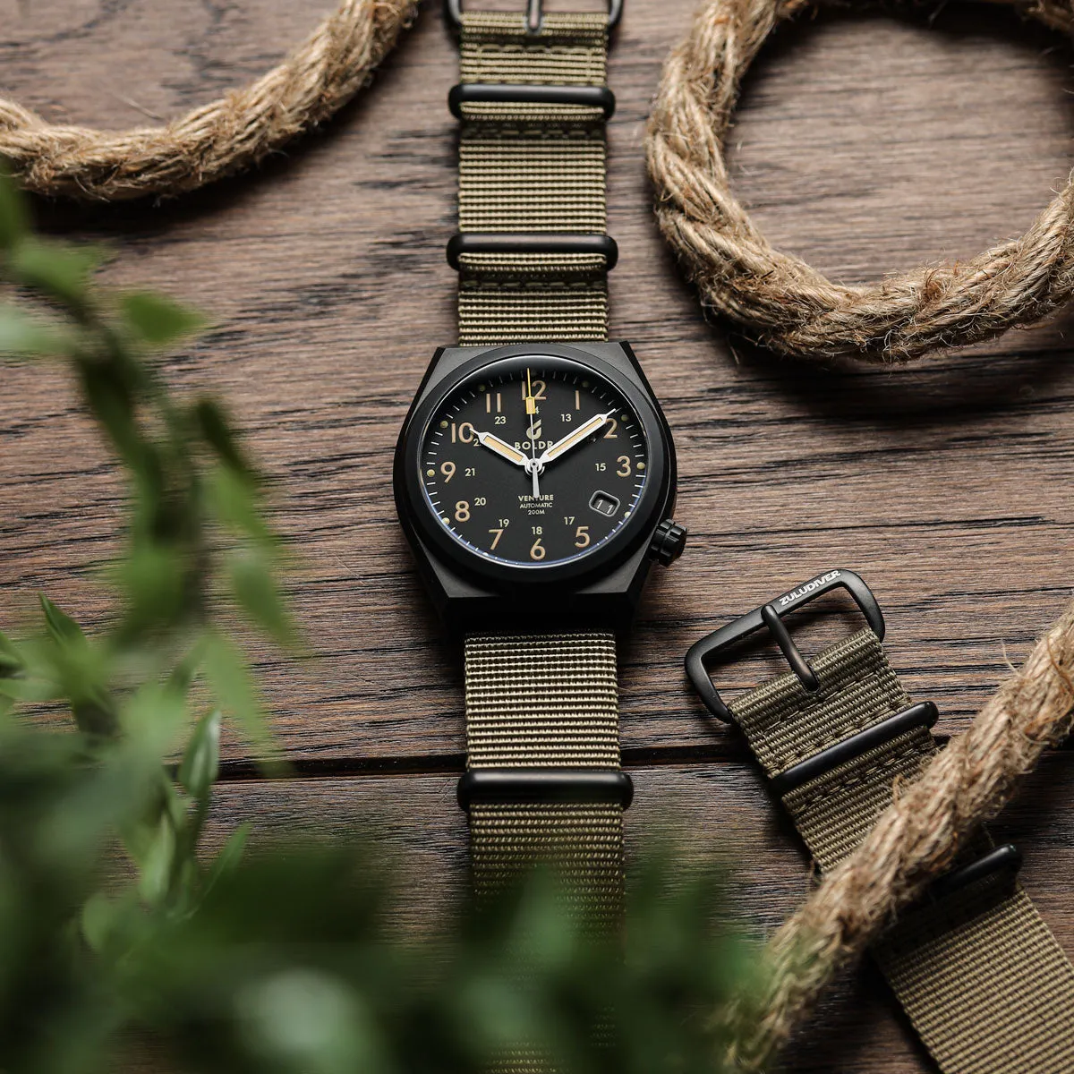 1973 British Military Watch Strap: CADET - Desert Sand, Satin