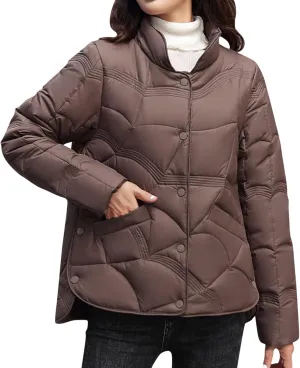 2023 Womens Oversized Puffer Jacket Quilted Down Coats Windproof Lightweight Warm Winter Padded Coat Trendy Casual Outerwear