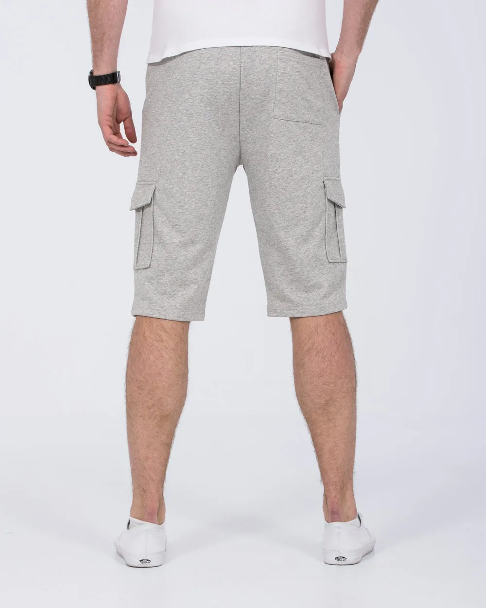 2t Freddy Tall Cargo Sweat Shorts (heather grey)