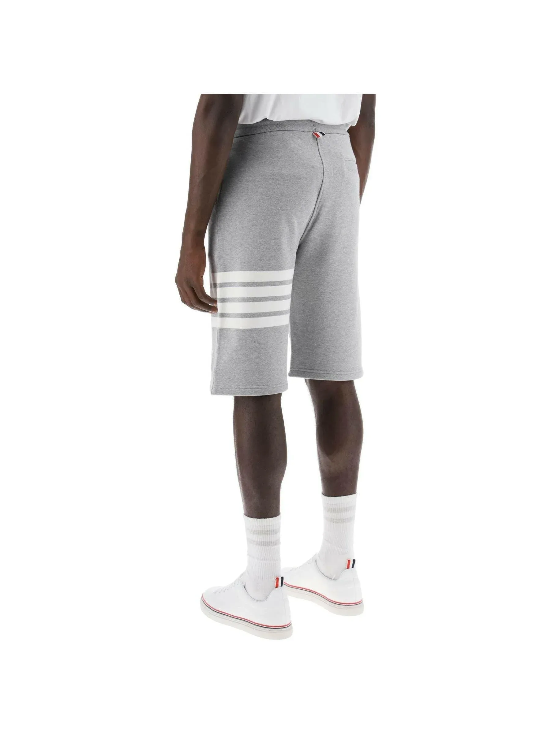 4 Bar Striped Sweat Shorts