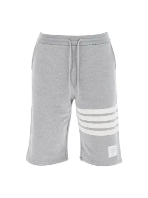 4 Bar Striped Sweat Shorts