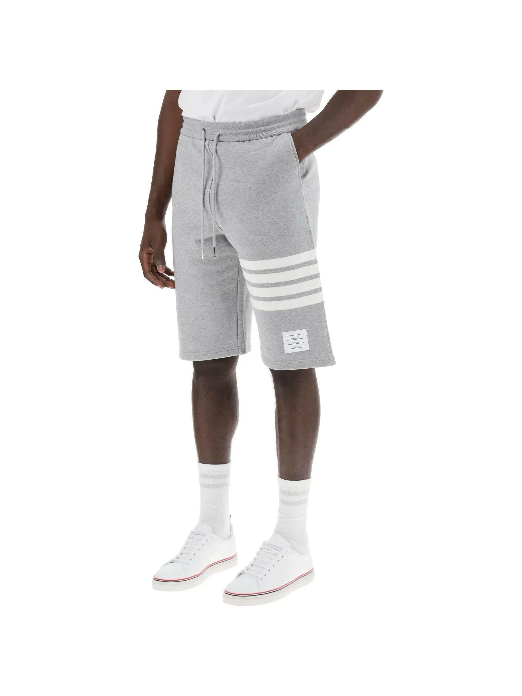 4 Bar Striped Sweat Shorts