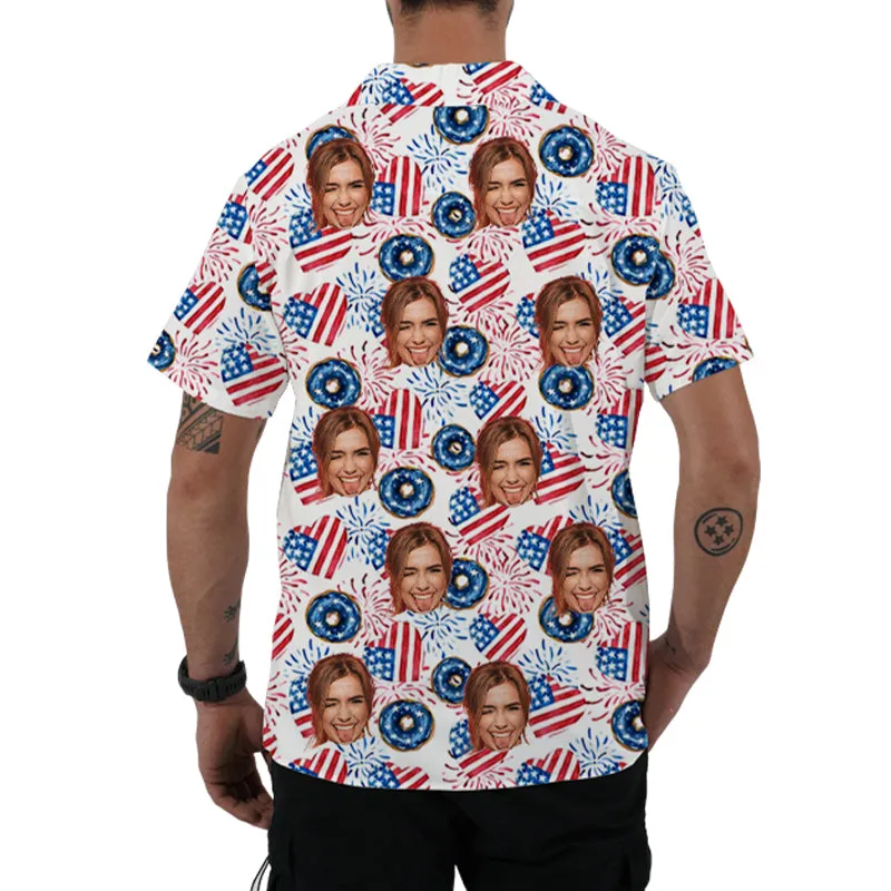 4Th Of July Happy Independence Day American Flag Hawaiian Shirt Customized Gifts