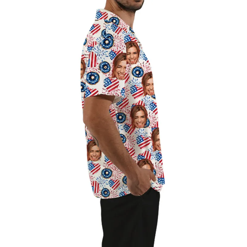 4Th Of July Happy Independence Day American Flag Hawaiian Shirt Customized Gifts