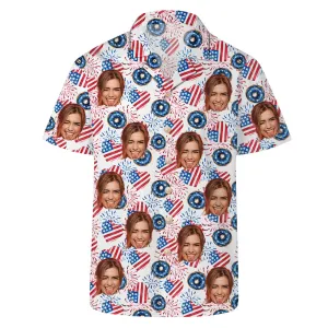 4Th Of July Happy Independence Day American Flag Hawaiian Shirt Customized Gifts