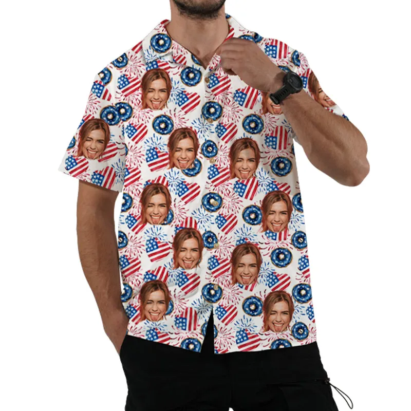 4Th Of July Happy Independence Day American Flag Hawaiian Shirt Customized Gifts
