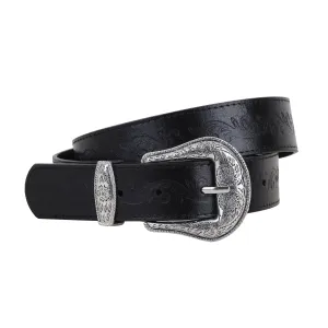 5016 - Western Vintage Floral Tooled Leather Belt