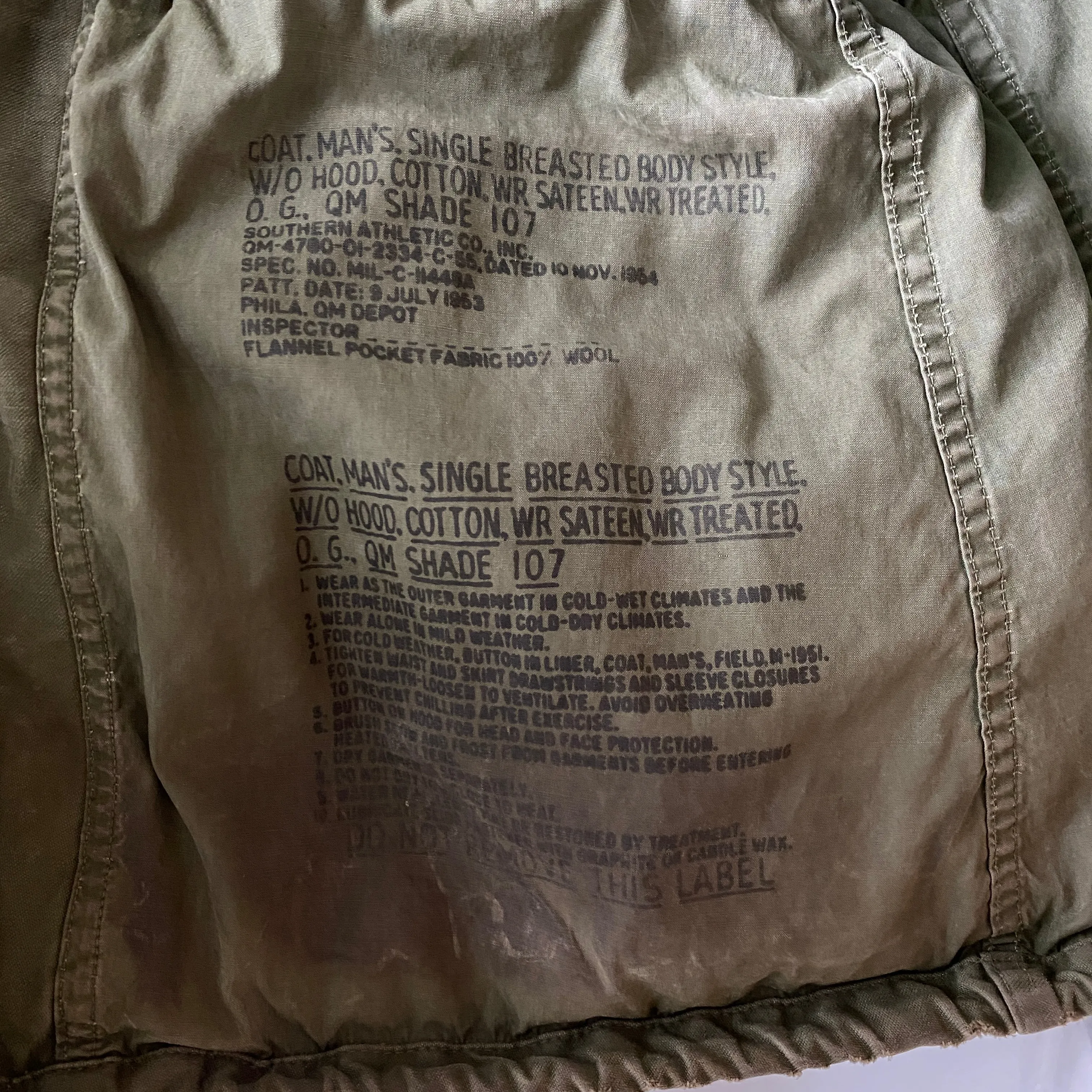 50's Field Jacket W/ Liner - Small