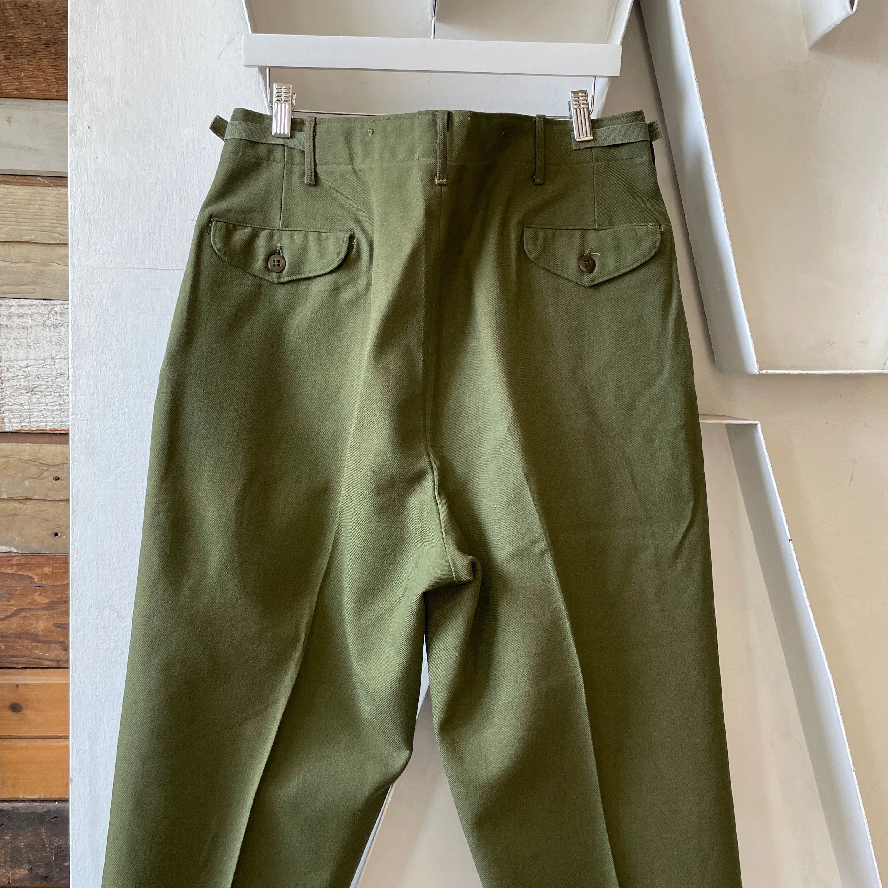 50’s Military Wool Field Trousers - 35” x 29”