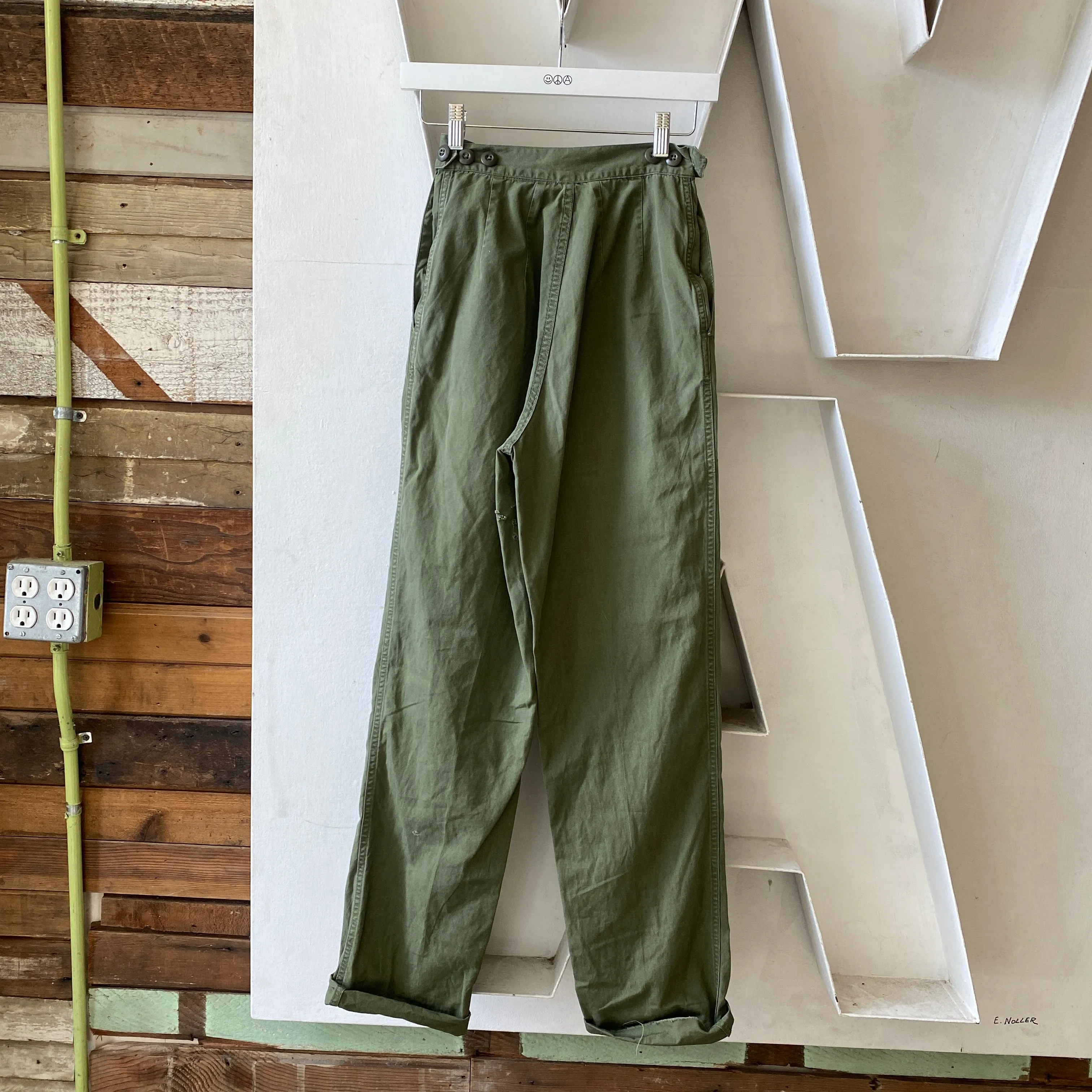 60's Side-Button Poplin Fatigues - 22” x 33”