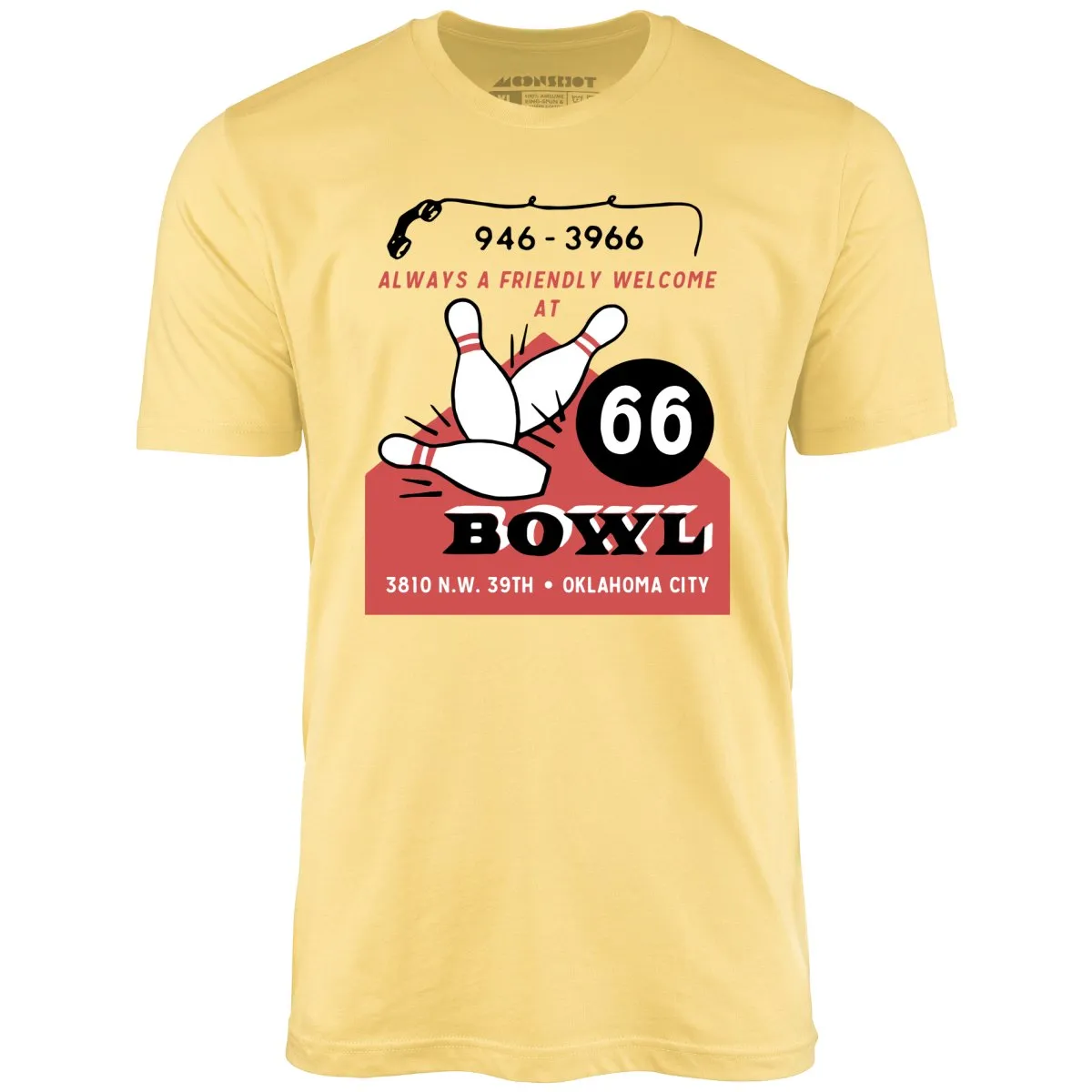 66 Bowl - Oklahoma City, OK - Vintage Bowling Alley - Unisex T-Shirt