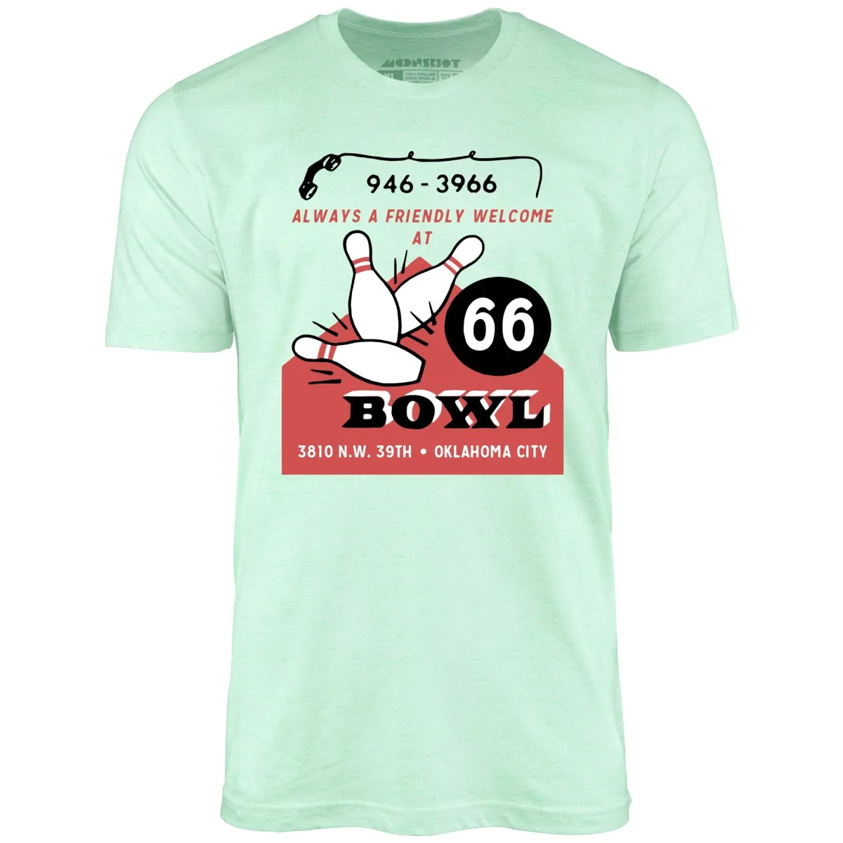 66 Bowl - Oklahoma City, OK - Vintage Bowling Alley - Unisex T-Shirt