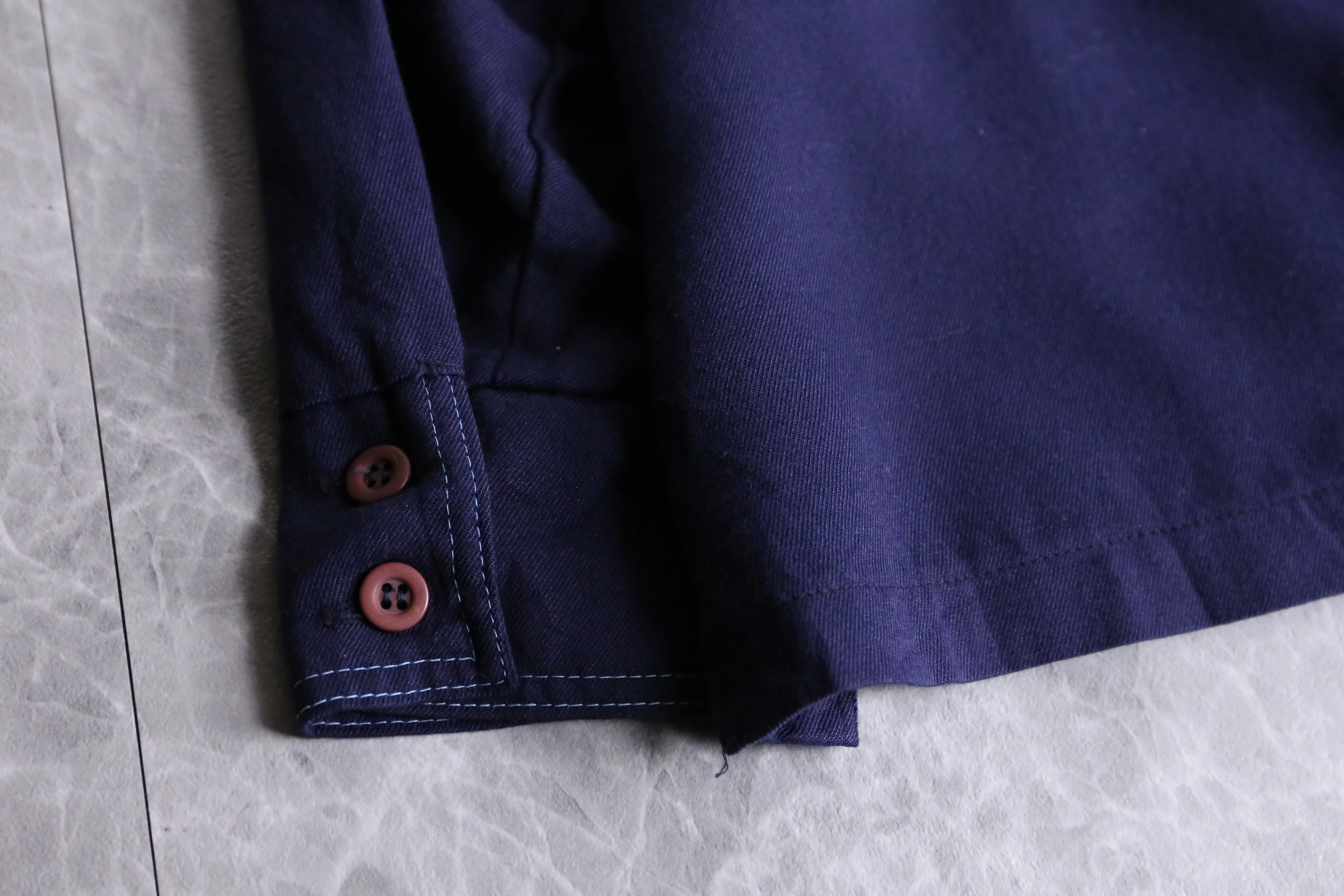 70's navy work shirts jacket