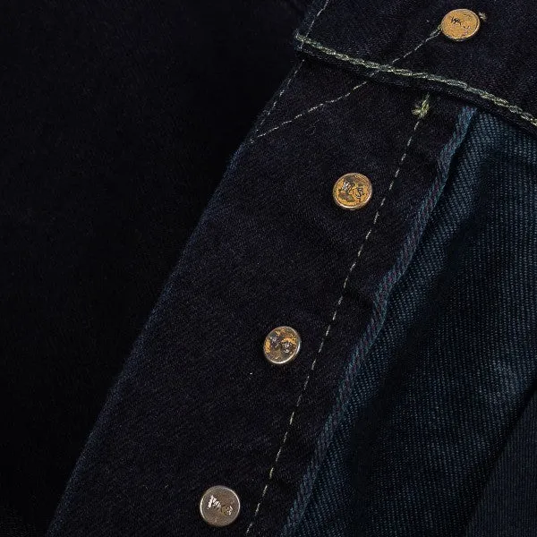 888 14oz Selvedge Denim Medium/High Rise Tapered - Indigo Overdyed Black IH-888S-142OD