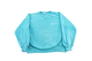 90's Champion Logo Embroidered Green Sweatshirt