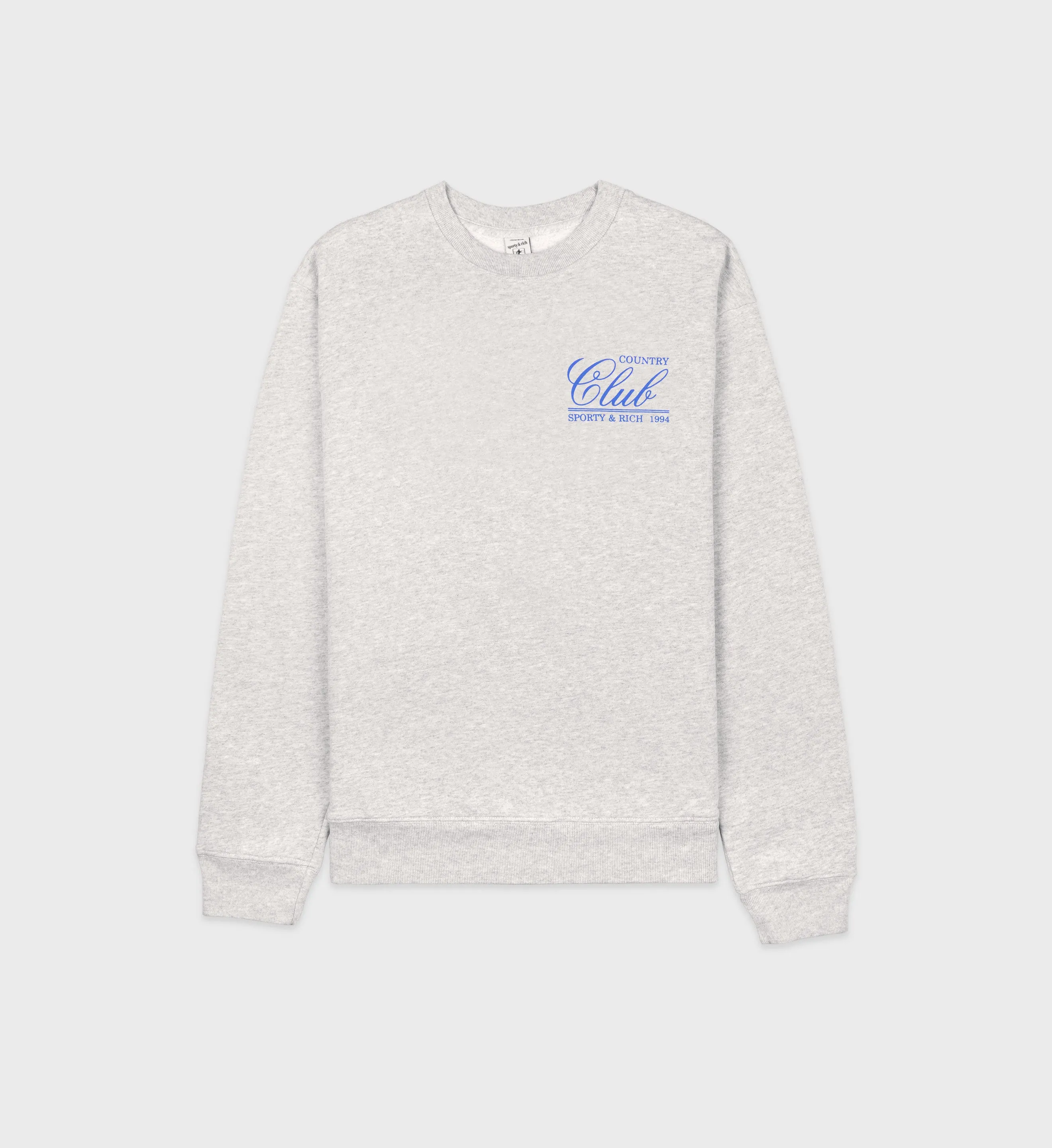 94 Country Club Crewneck - Heather Gray/Royal Blue