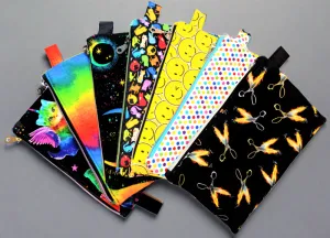 9x7" Zippered Bags – Multi-Print Makeup, Pencil, and Storage Pouches