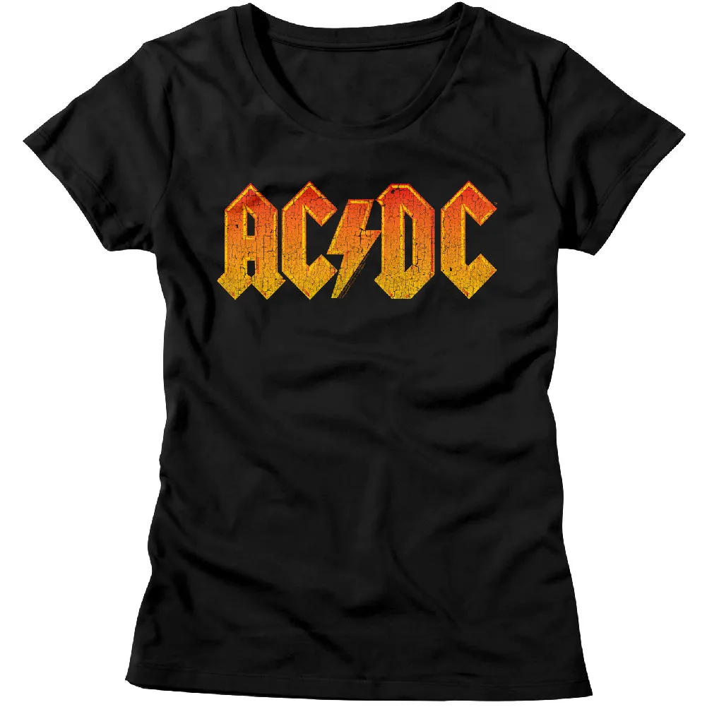 AC/DC Distress Orange Women's T-Shirt