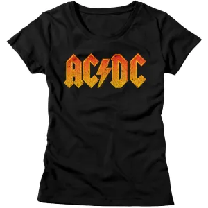AC/DC Distress Orange Women's T-Shirt