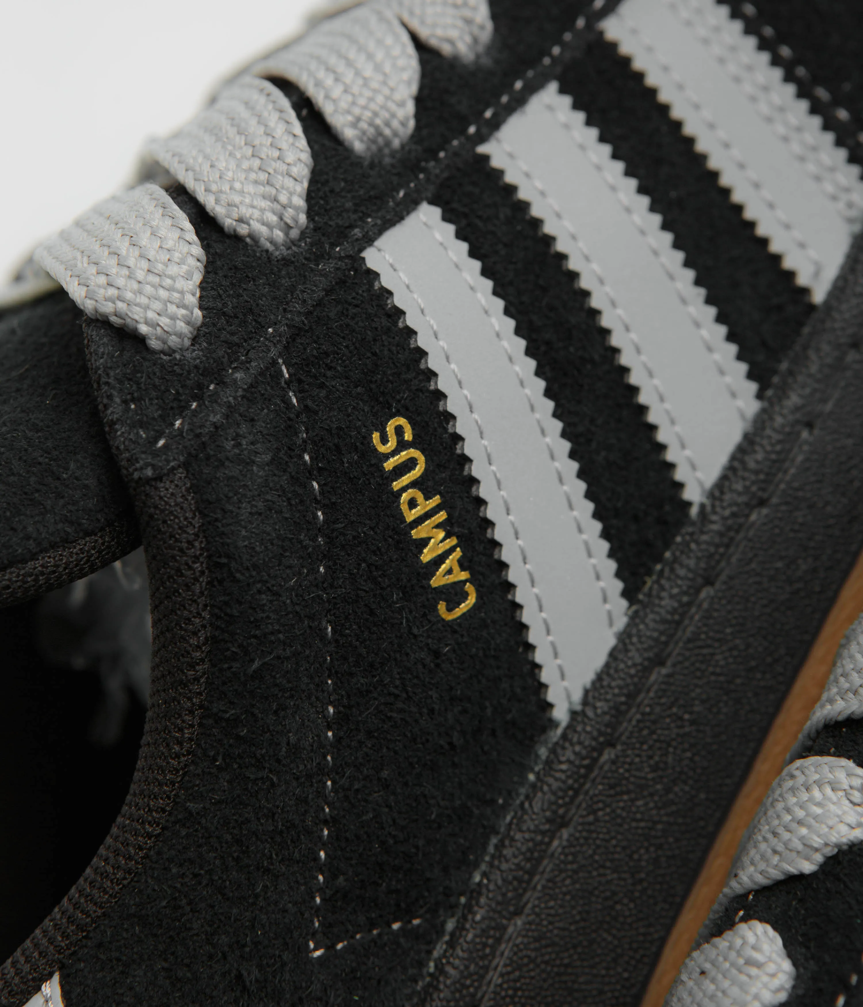 Adidas Campus Shoes - Core Black / Grey Two / Gold Metallic