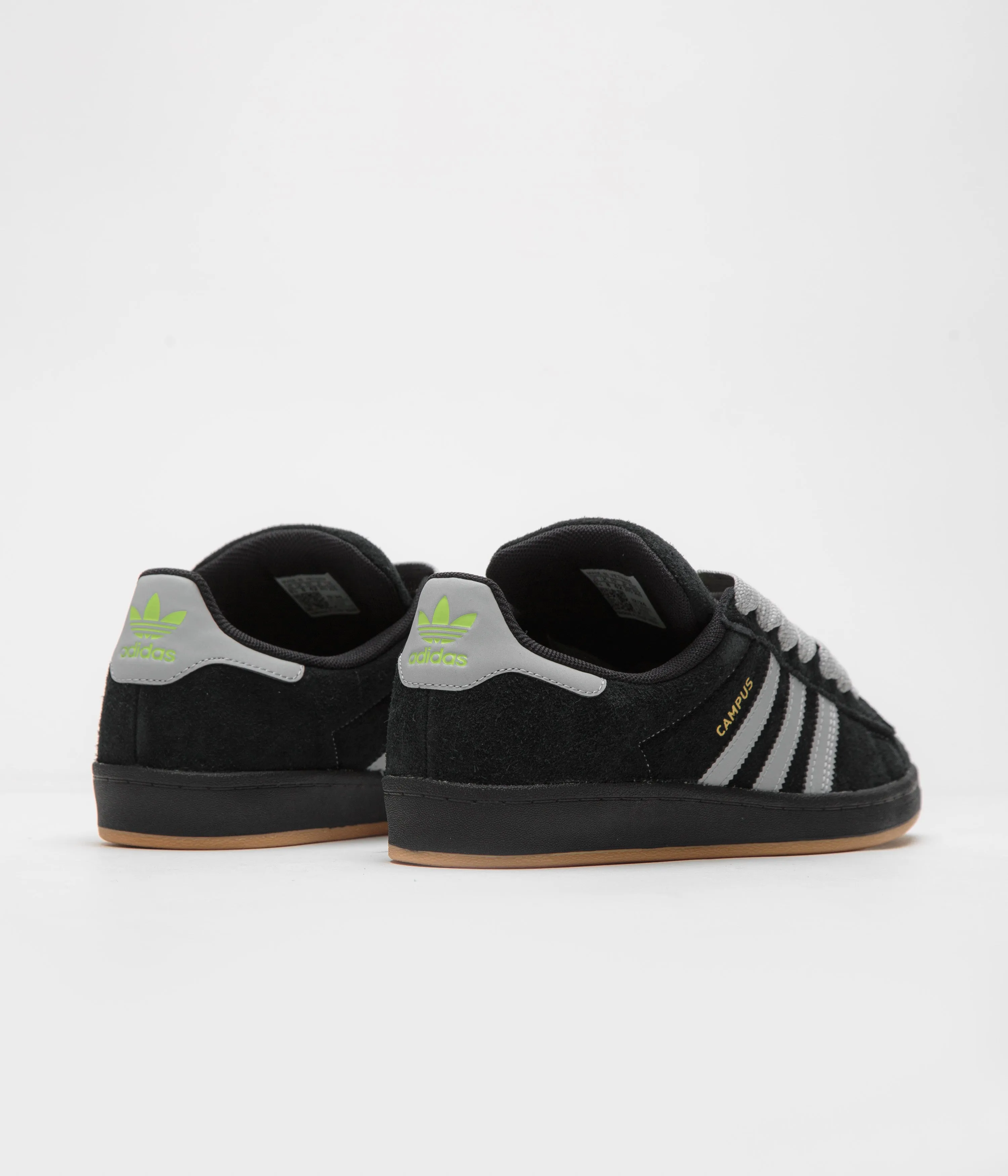 Adidas Campus Shoes - Core Black / Grey Two / Gold Metallic