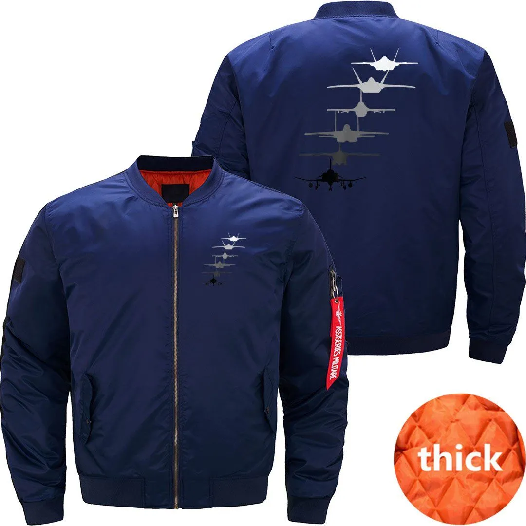 AIR FORCE FIGHTER JETS F4 F111 F15 F16 F22 F35 BOMBER FLIGHT AVIATOR JACKET