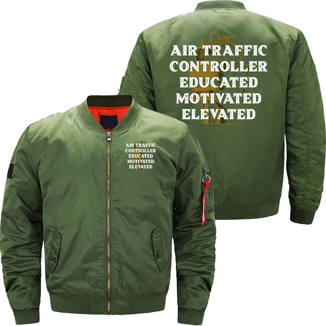 AIR TRAFFIC CONTROLLER EDUCATED ATC FLIGHT BOMBER FLIGHT AVIATOR JACKET