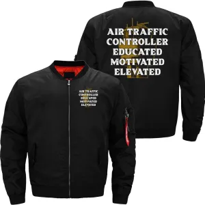 AIR TRAFFIC CONTROLLER EDUCATED ATC FLIGHT BOMBER FLIGHT AVIATOR JACKET