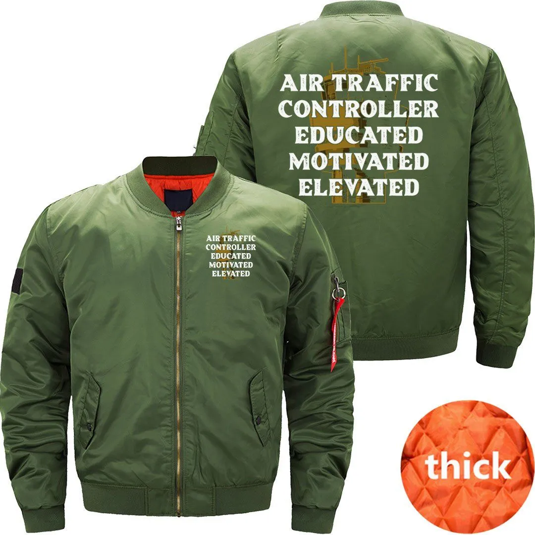 AIR TRAFFIC CONTROLLER EDUCATED ATC FLIGHT BOMBER FLIGHT AVIATOR JACKET