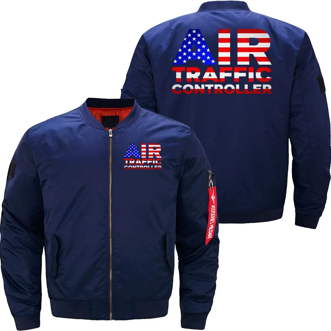 AIR TRAFFIC CONTROLLER USA FLAG ATC FLIGHT BOMBER FLIGHT AVIATOR JACKET