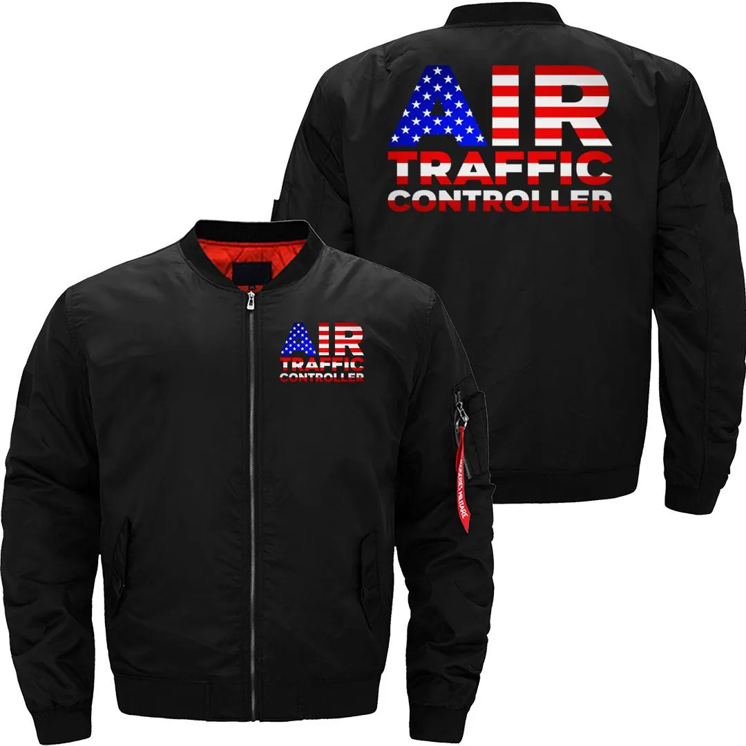 AIR TRAFFIC CONTROLLER USA FLAG ATC FLIGHT BOMBER FLIGHT AVIATOR JACKET