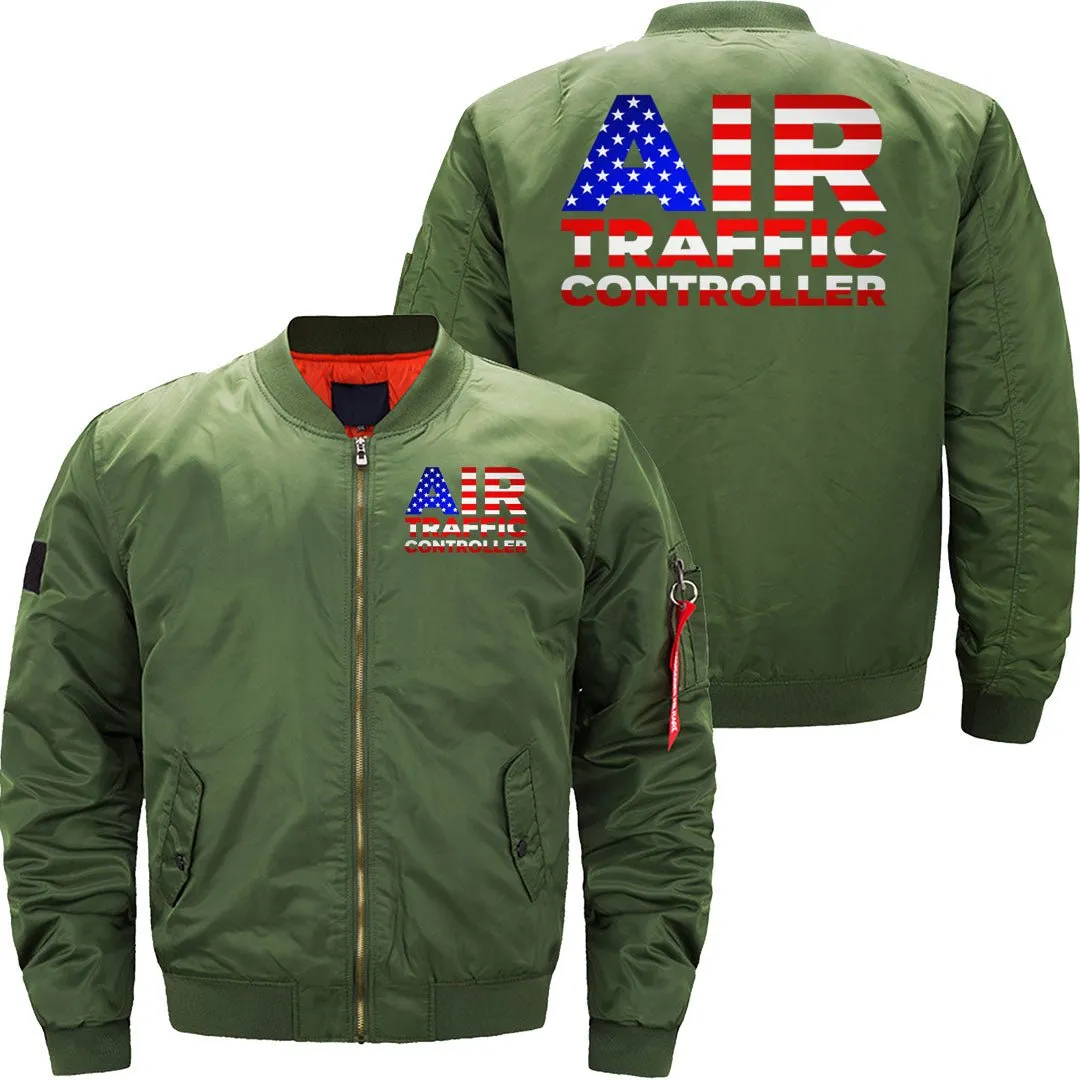 AIR TRAFFIC CONTROLLER USA FLAG ATC FLIGHT BOMBER FLIGHT AVIATOR JACKET