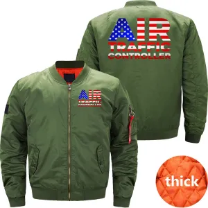 AIR TRAFFIC CONTROLLER USA FLAG ATC FLIGHT BOMBER FLIGHT AVIATOR JACKET