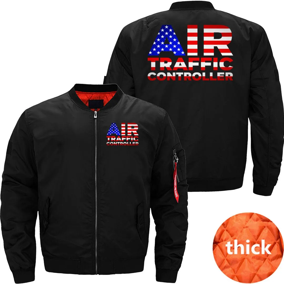 AIR TRAFFIC CONTROLLER USA FLAG ATC FLIGHT BOMBER FLIGHT AVIATOR JACKET