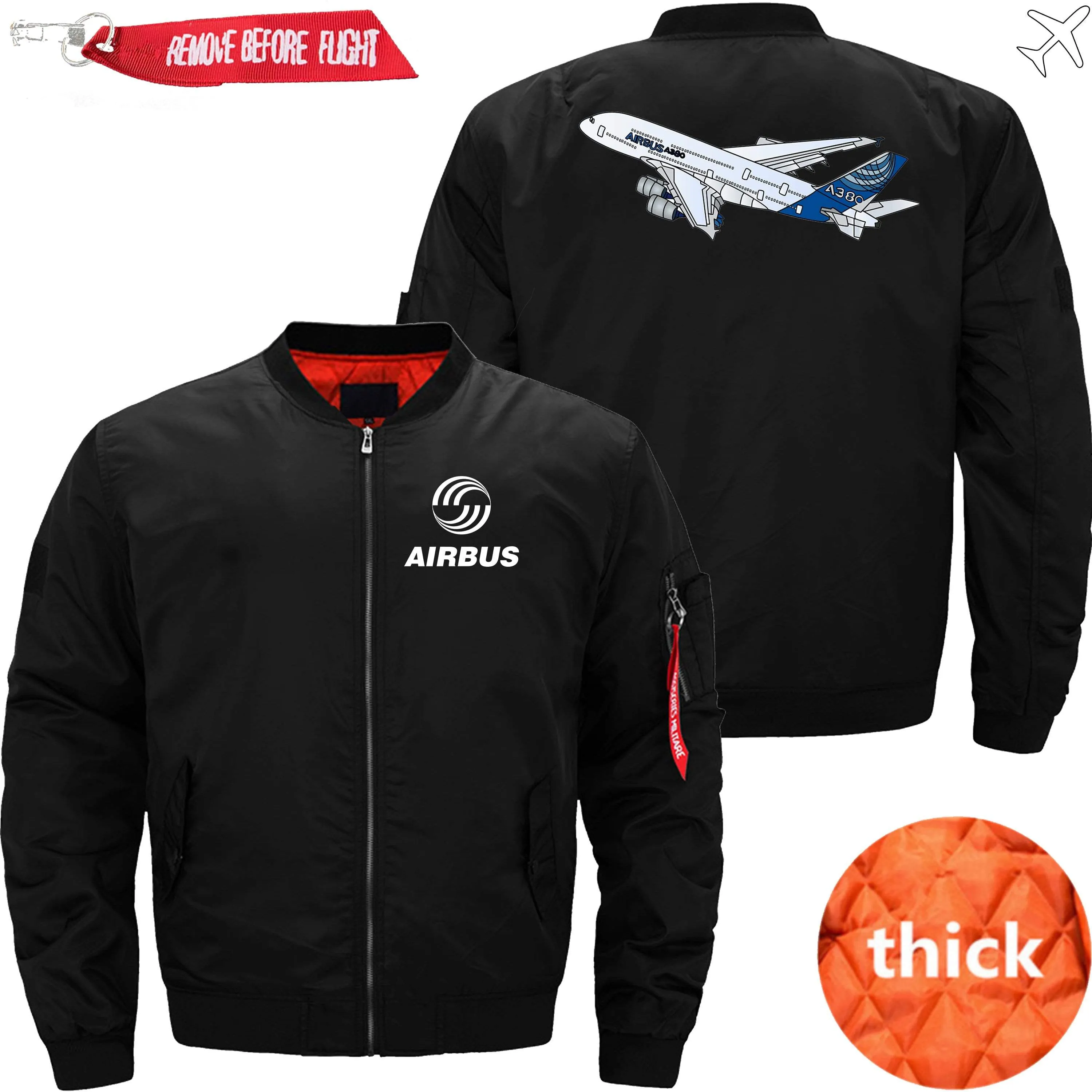 AIRBUS A380 FLYING BOMBER FLIGHT AVIATOR JACKET