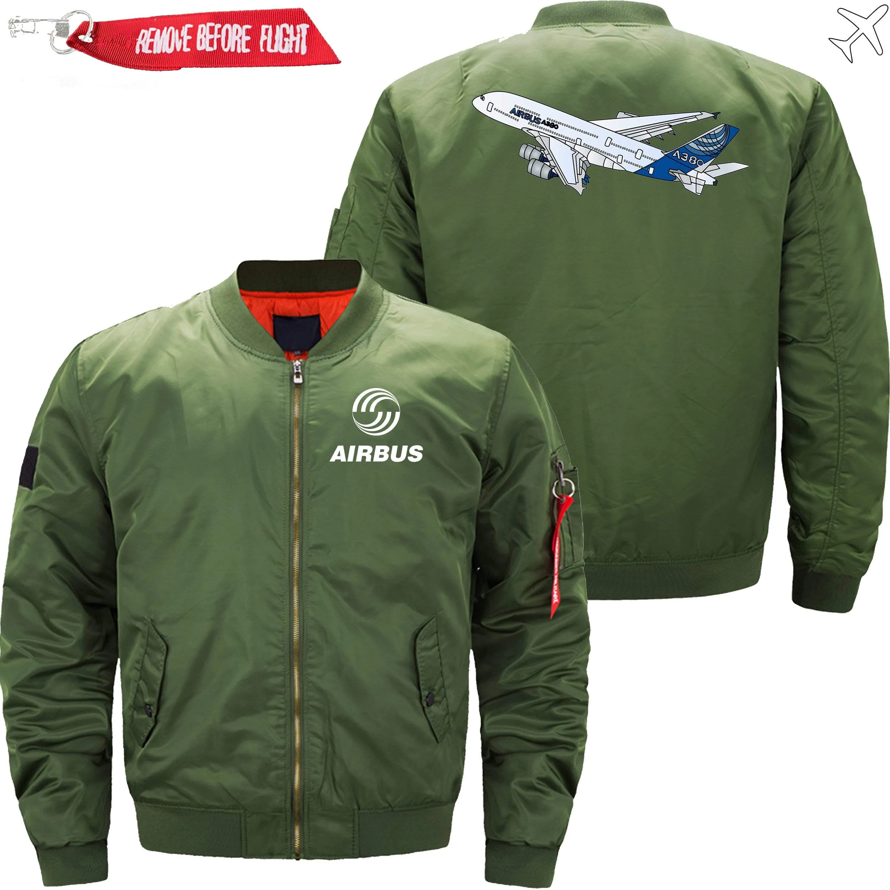 AIRBUS A380 FLYING BOMBER FLIGHT AVIATOR JACKET