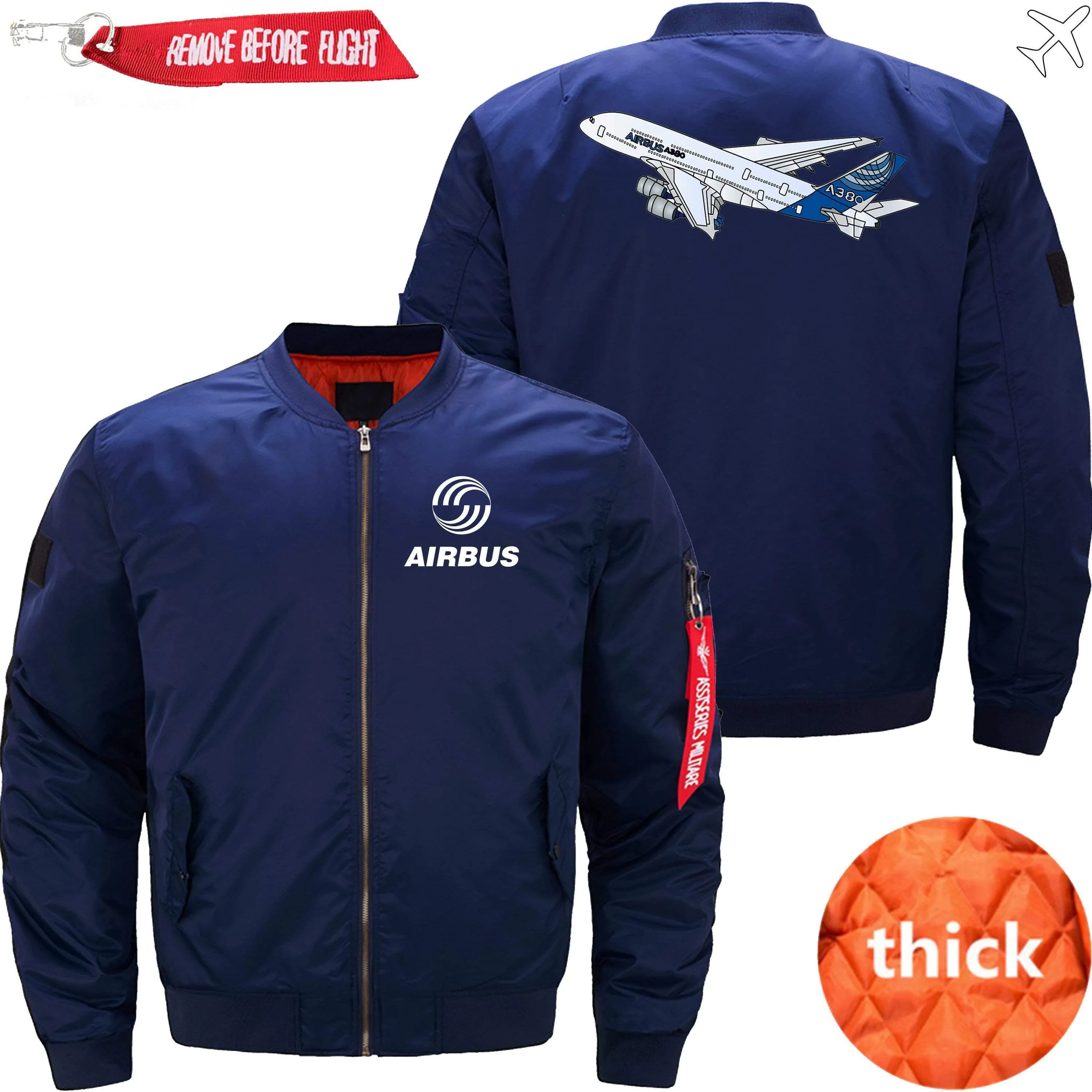 AIRBUS A380 FLYING BOMBER FLIGHT AVIATOR JACKET